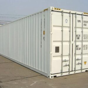 Contenedor marítimo 40 pies High Cube blanco RAL 9010