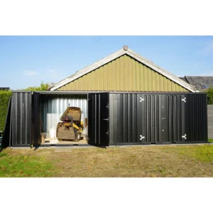 Contenedor desmontable estándar 8x2 m negro RAL 9005