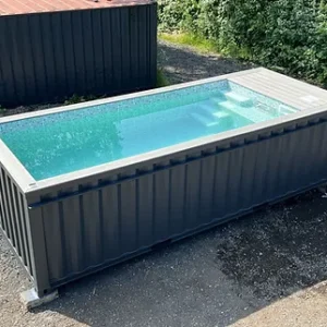 Piscina contenedor de 20 pies con chorro de natación contracorriente