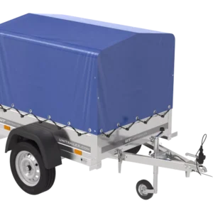 Remolque basculante 150 KIPP 150x106 cm con lona alta azul
